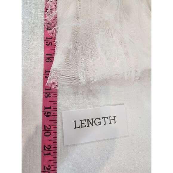 NANNETTE BABY 18 MONTH WHITE SEQUINS TULLE BOW DRESS LAYERED PARTY WEDDING TUTU - Picture 13 of 14